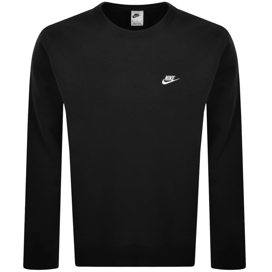 FIDES × CLUBHAUS Logo Crew Neck Nike Crew Neck Club Sweatshirt Black | Mainline Menswear